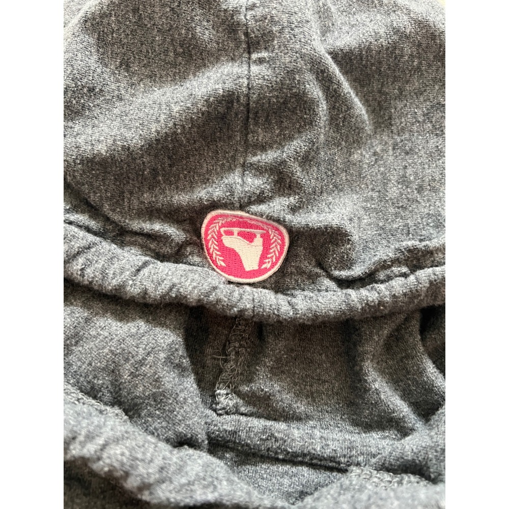 Boxercraft Pink Dog Graphic Hoodie Gray Black Long Sleeve Athletic Women's XS - Picture 7 of 15